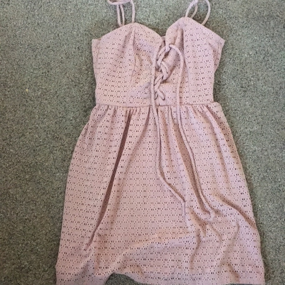 Pink lace dress
